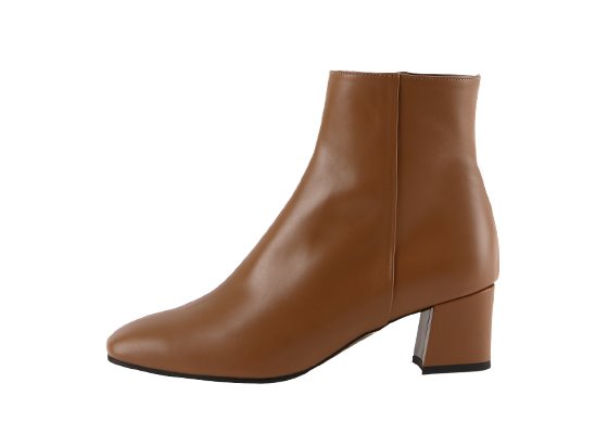 MODERN MIDDLE ANKLE BOOTS (CREAM BROWN)