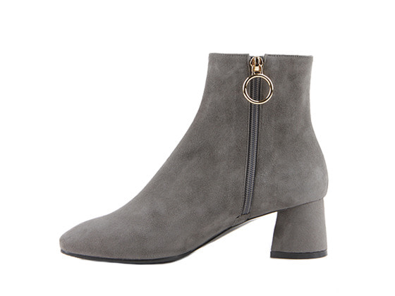 RING POINTED BOOTS (SUEDE GREY)