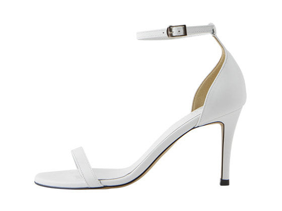 Line heel sandal (white)