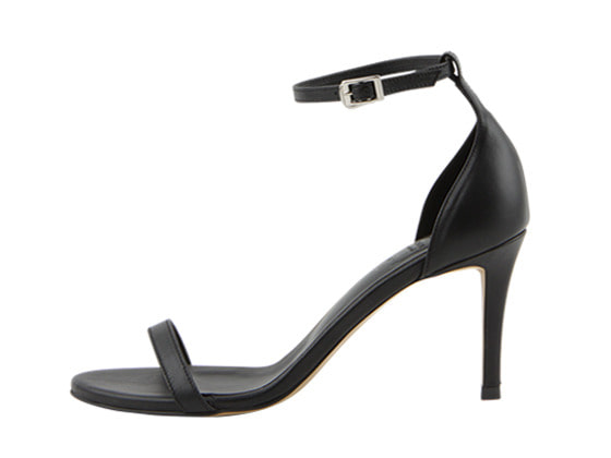 Line heel sandal (black)