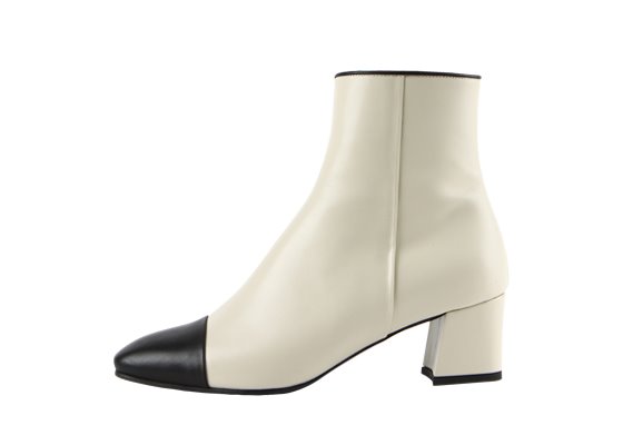 MODERN MIDDLE ANKLE BOOTS (COMBI CREAM)