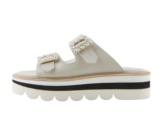 [Exclusive]Crystal slipper (melange beige)