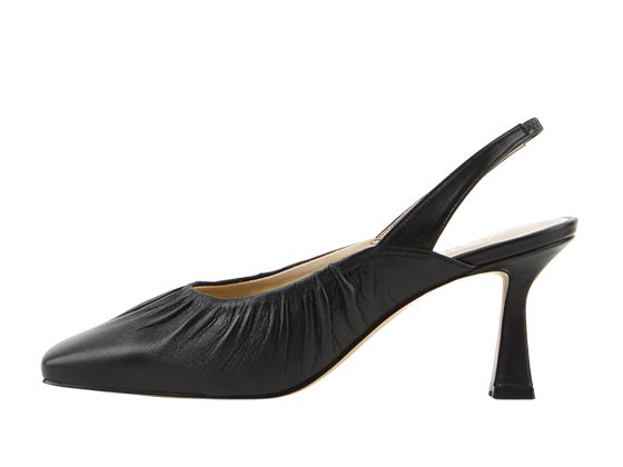Shirring slingback heel (black)